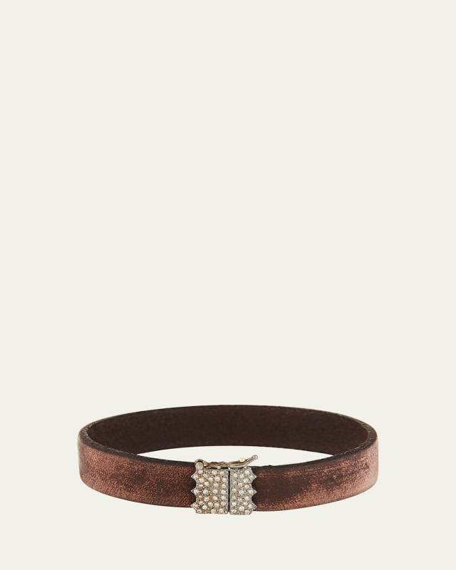 New World Diamond & Leather Bracelet